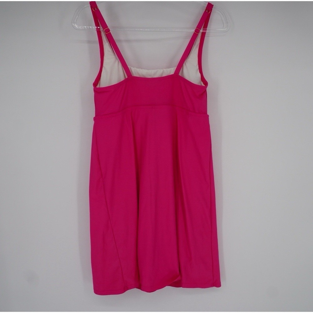Lands End Womens Tummy Control Square Neck Swim Dress Attached Shorts Size 8 - Picture 11 of 16